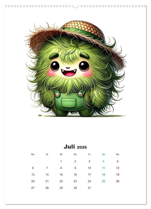 Kuschelmonsterzeit (CALVENDO Premium Wandkalender 2026)