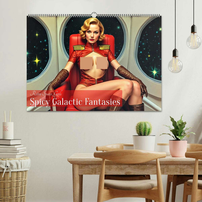 Retro Space Girls - Spicy Galactic Fantasies (CALVENDO Wandkalender 2026)
