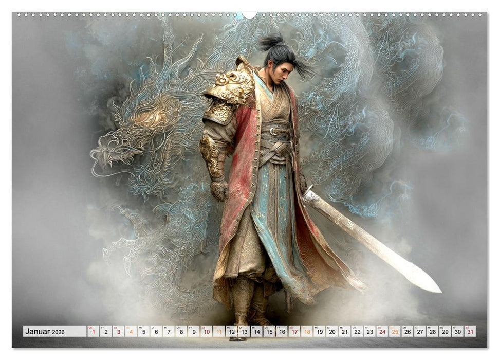 Die Seele des Schwertes – Samurai im Bild (CALVENDO Premium Wandkalender 2026)