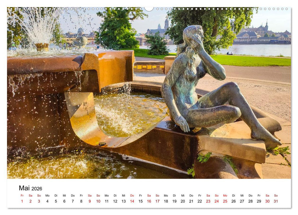 Dresden, Pure Eleganz an der Elbe (CALVENDO Wandkalender 2026)