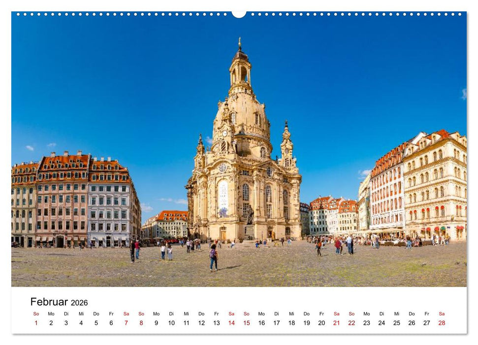 Dresden, Pure Eleganz an der Elbe (CALVENDO Premium Wandkalender 2026)