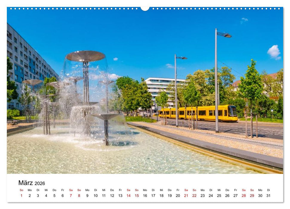 Dresden, Pure Eleganz an der Elbe (CALVENDO Premium Wandkalender 2026)
