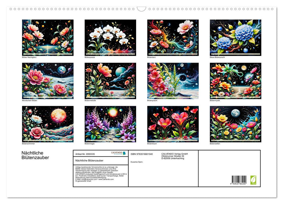 Nächtliche Blütenzauber (CALVENDO Wandkalender 2026)