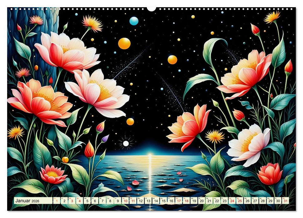 Nächtliche Blütenzauber (CALVENDO Wandkalender 2026)