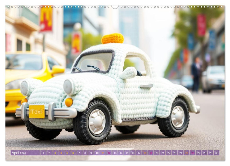 Amigurumi Fahrzeugträume - Häkelstyle in Pastelltönen (CALVENDO Premium Wandkalender 2026)