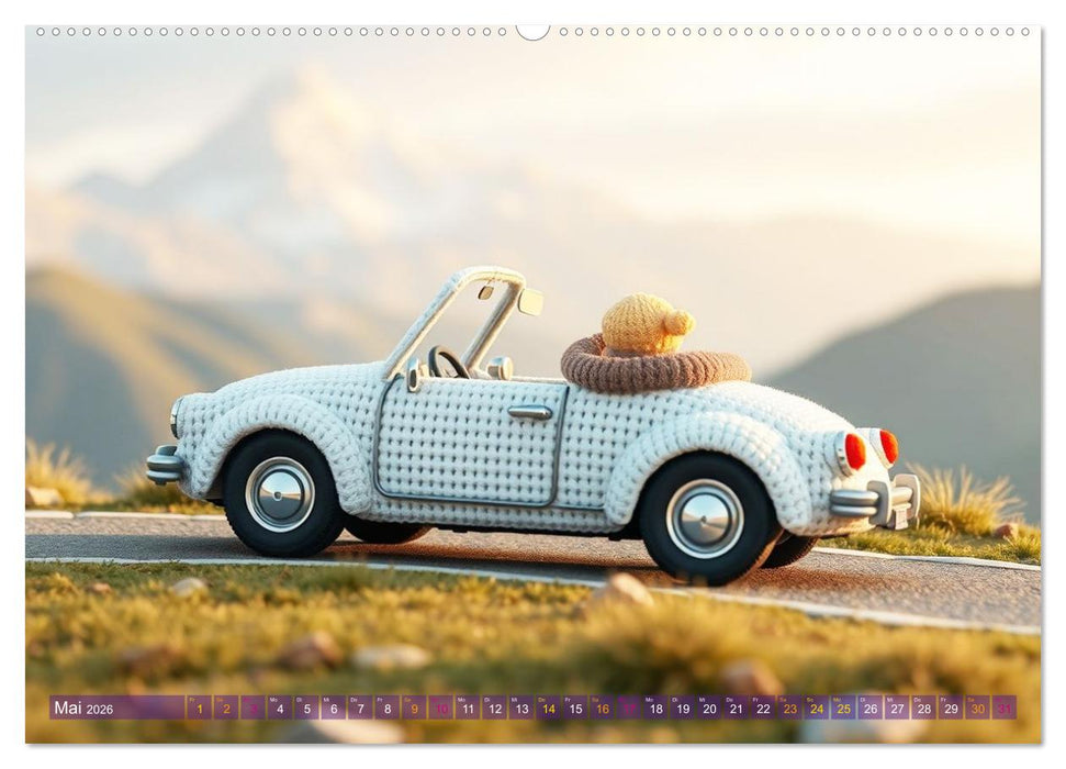 Amigurumi Fahrzeugträume - Häkelstyle in Pastelltönen (CALVENDO Premium Wandkalender 2026)