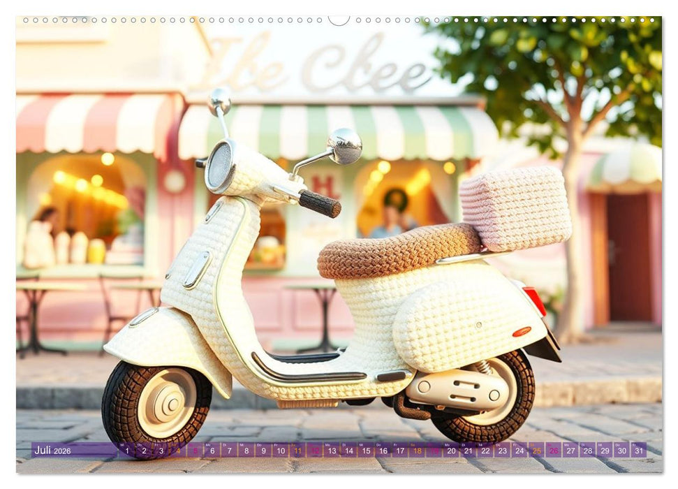 Amigurumi Fahrzeugträume - Häkelstyle in Pasteltönen (CALVENDO Premium Wandkalender 2026)