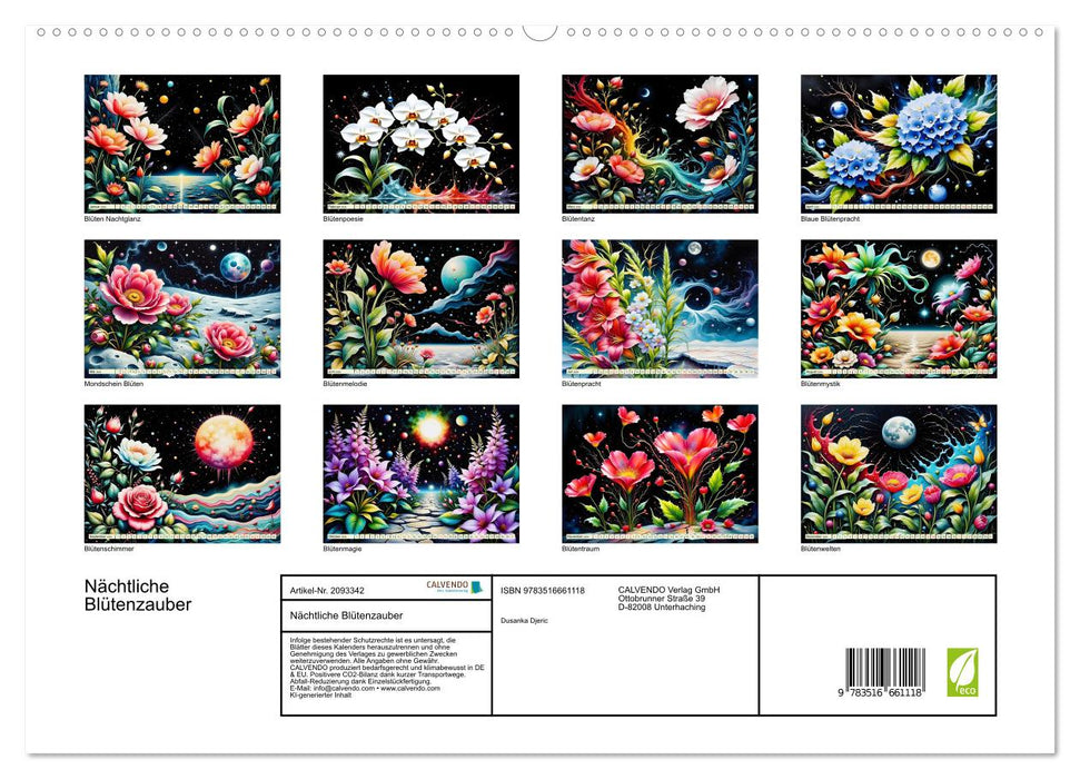Nächtliche Blütenzauber (CALVENDO Premium Wandkalender 2026)