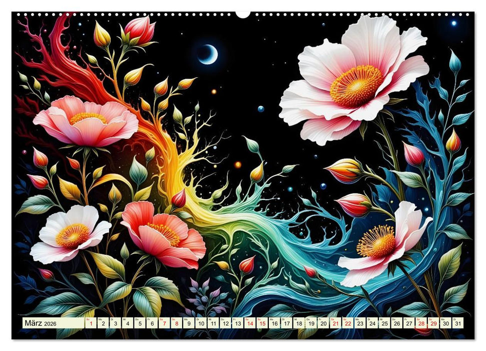 Nächtliche Blütenzauber (CALVENDO Premium Wandkalender 2026)