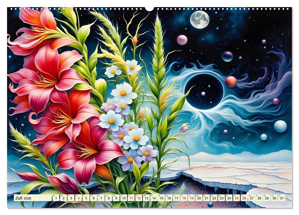 Nächtliche Blütenzauber (CALVENDO Premium Wandkalender 2026)