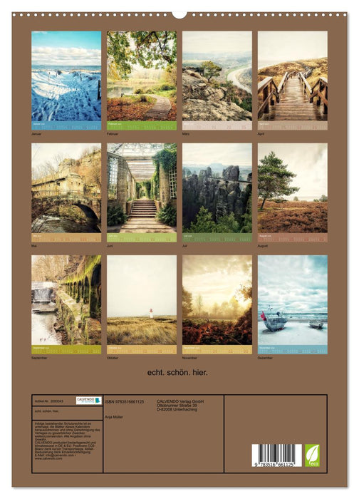 echt. schön. hier. (CALVENDO Premium Wandkalender 2026)