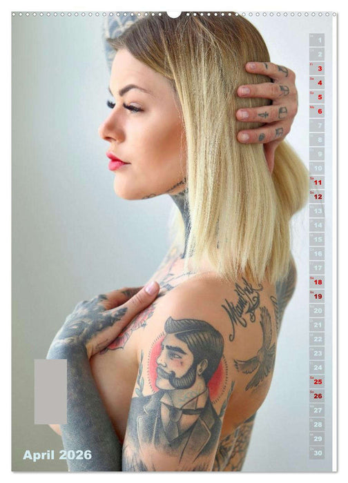 Beauty Tattoo Girls (CALVENDO Premium Wandkalender 2026)