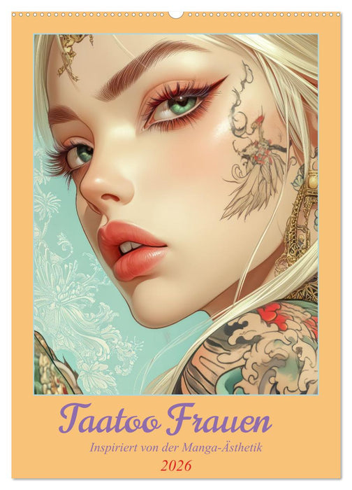 Taatoo Frauen - Inspiriert von der Manga-Ästhetik (CALVENDO Wandkalender 2026)