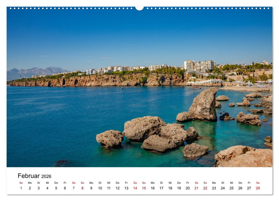 Türkei, Antalya: Urlaubsparadies am Mittelmeer (CALVENDO Wandkalender 2026)