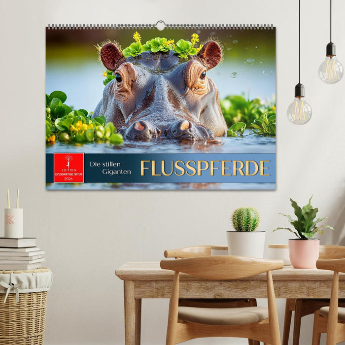 Flusspferde - die stillen Giganten (CALVENDO Wandkalender 2026)