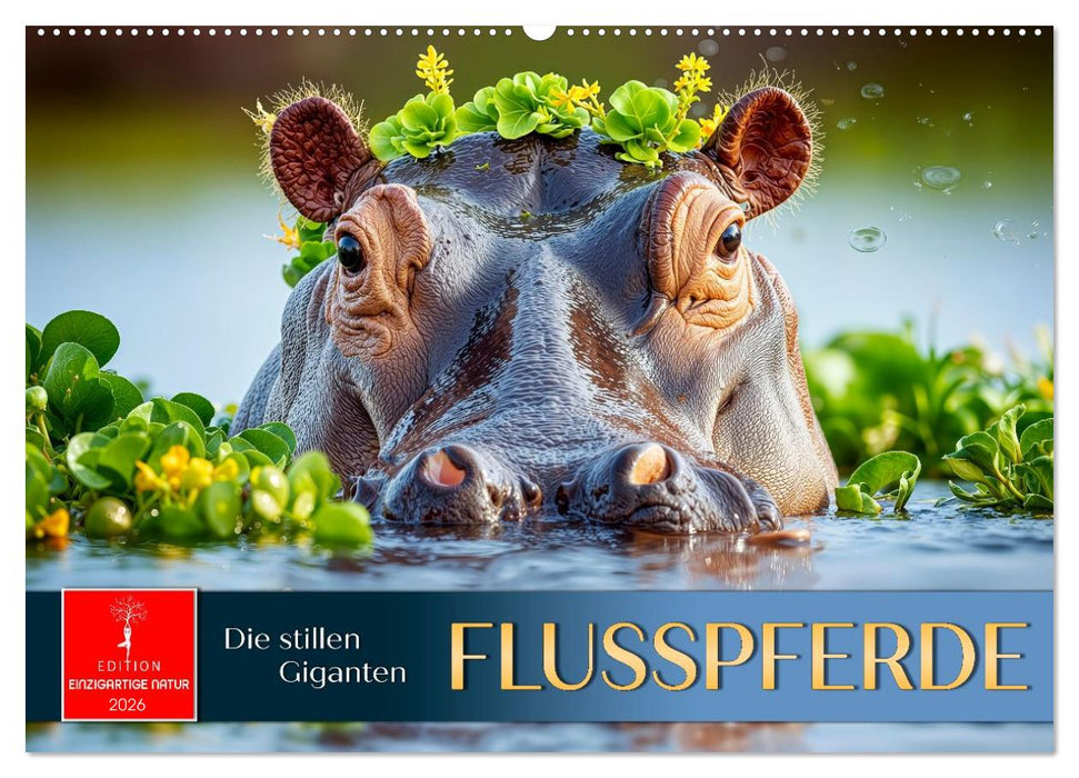 Flusspferde - die stillen Giganten (CALVENDO Wandkalender 2026)