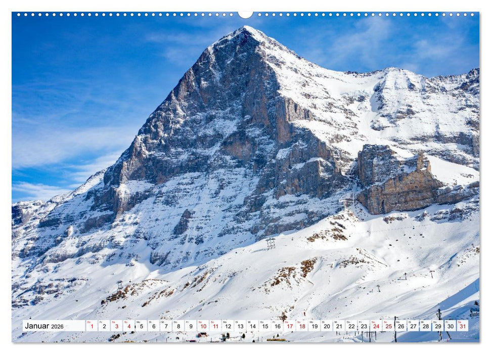 Matterhorn - Eiger, Mönch und Jungfrau: Rund um die zeitlosen Gipfel (CALVENDO Premium Wandkalender 2026)