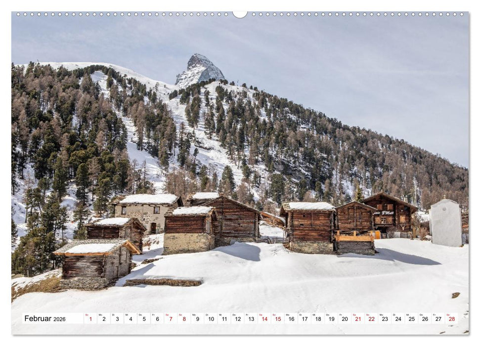 Matterhorn - Eiger, Mönch und Jungfrau: Rund um die zeitlosen Gipfel (CALVENDO Premium Wandkalender 2026)