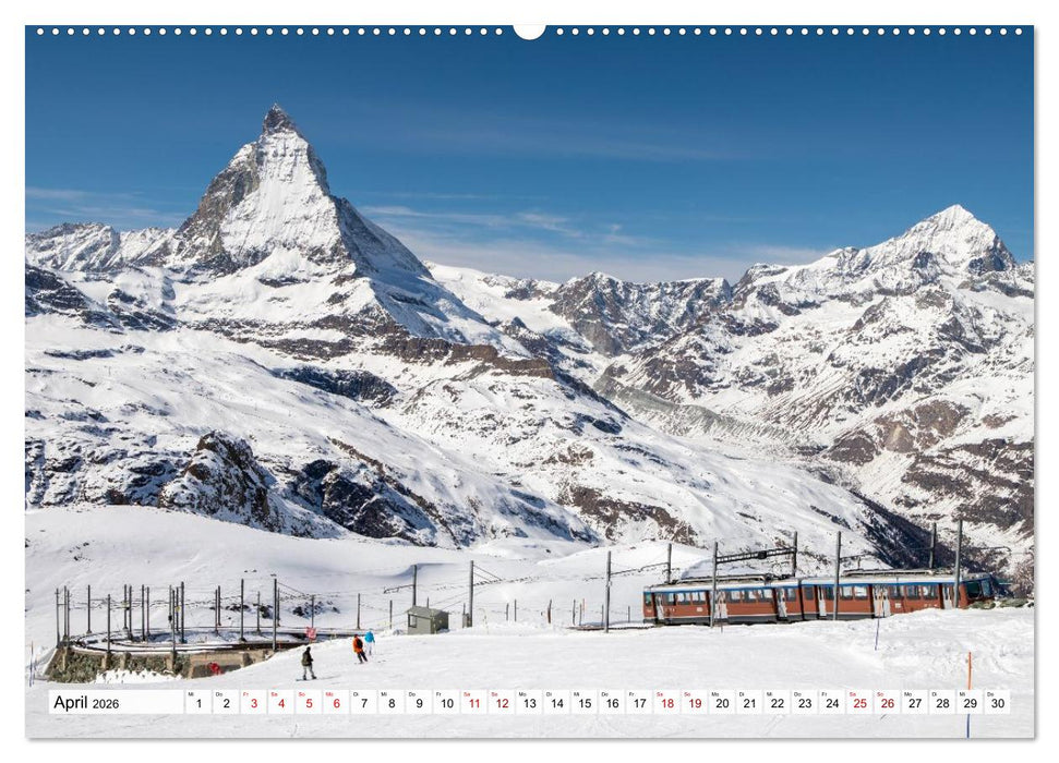 Matterhorn - Eiger, Mönch und Jungfrau: Rund um die zeitlosen Gipfel (CALVENDO Premium Wandkalender 2026)