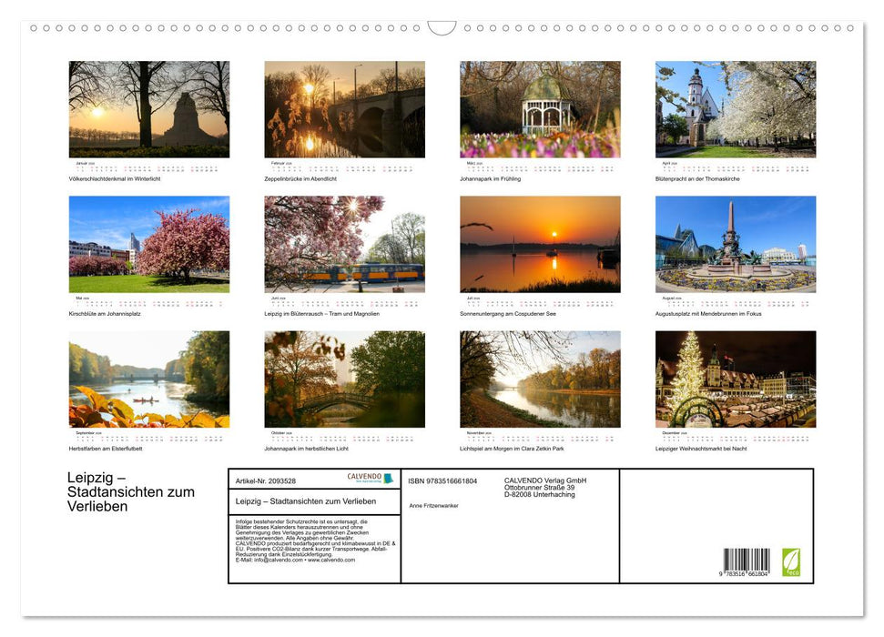 Leipzig – Stadtansichten zum Verlieben (CALVENDO Wandkalender 2026)
