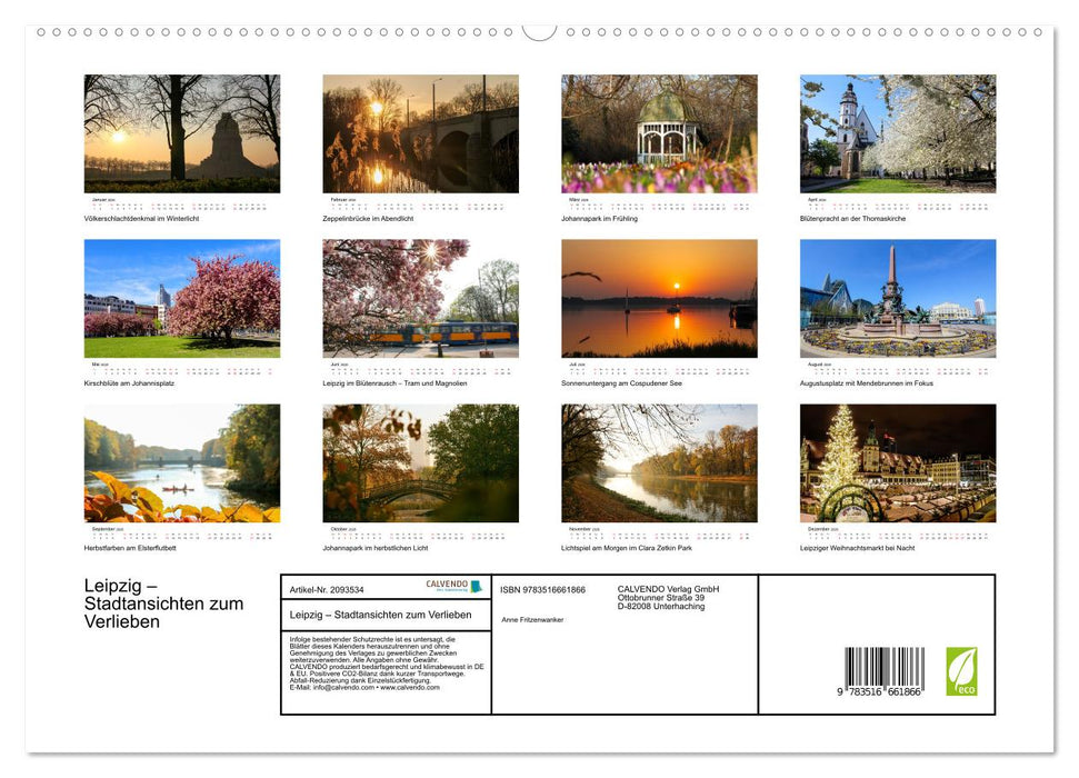Leipzig – Stadtansichten zum Verlieben (CALVENDO Premium Wandkalender 2026)