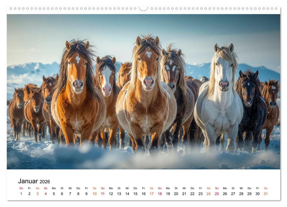 Islandpferde - Freiheit im Blick (CALVENDO Wandkalender 2026)