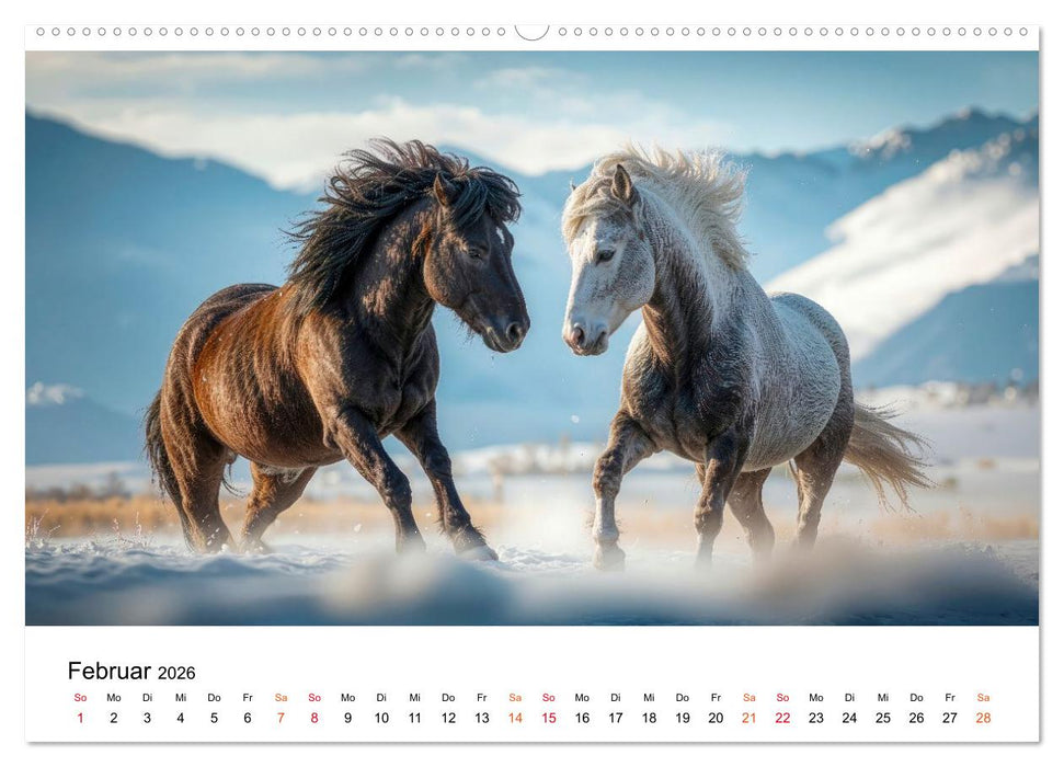 Islandpferde - Freiheit im Blick (CALVENDO Wandkalender 2026)