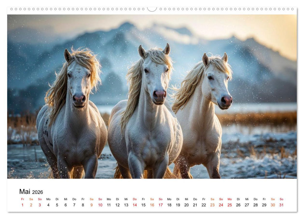 Islandpferde - Freiheit im Blick (CALVENDO Wandkalender 2026)