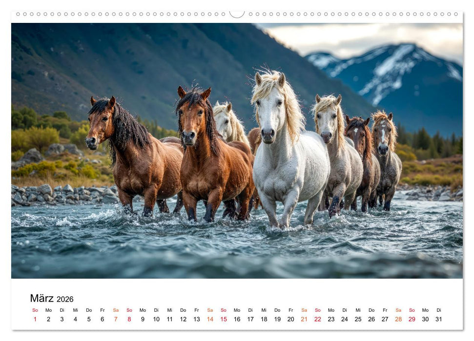 Islandpferde - Freiheit im Blick (CALVENDO Premium Wandkalender 2026)