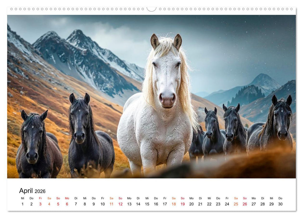 Islandpferde - Freiheit im Blick (CALVENDO Premium Wandkalender 2026)