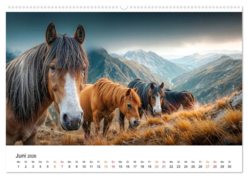 Islandpferde - Freiheit im Blick (CALVENDO Premium Wandkalender 2026)