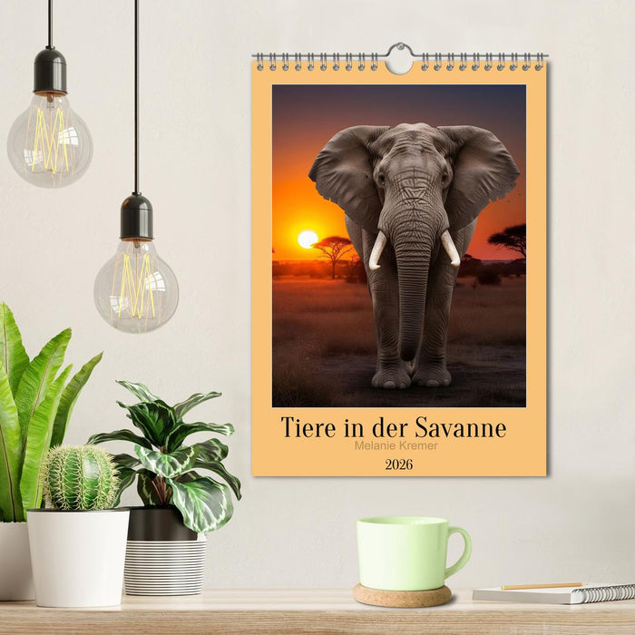 Tiere in der Savanne (CALVENDO Wandkalender 2026)