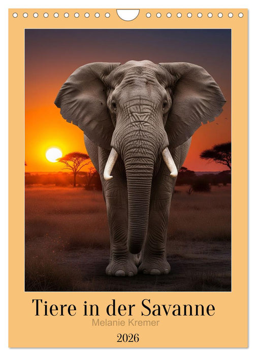 Tiere in der Savanne (CALVENDO Wandkalender 2026)