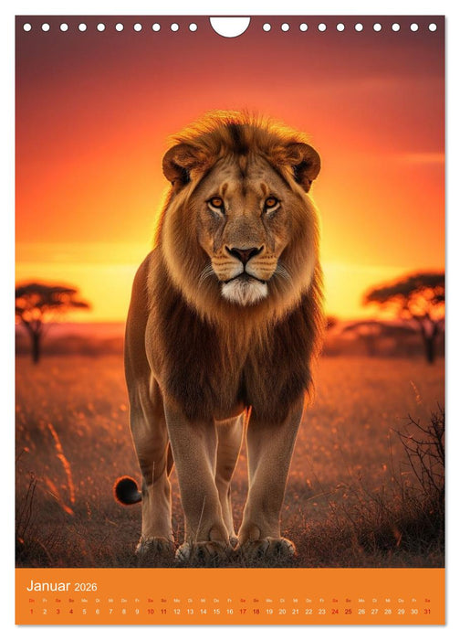 Tiere in der Savanne (CALVENDO Wandkalender 2026)