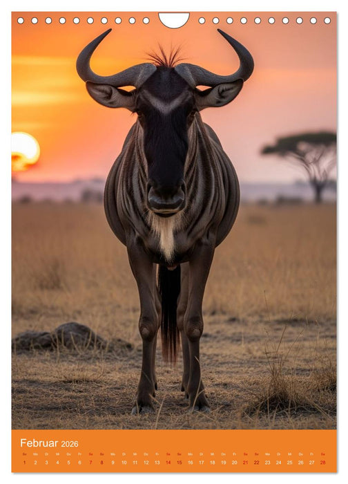 Tiere in der Savanne (CALVENDO Wandkalender 2026)