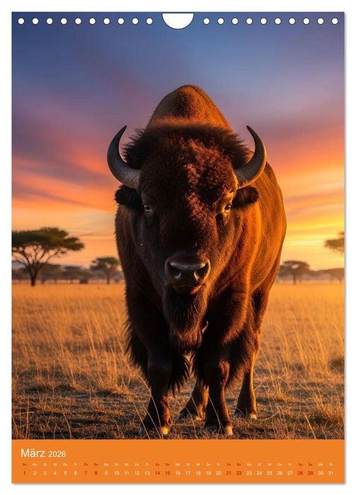 Tiere in der Savanne (CALVENDO Wandkalender 2026)