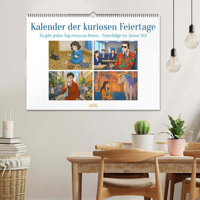 Kalender der kuriosen Feiertage (CALVENDO Wandkalender 2026)