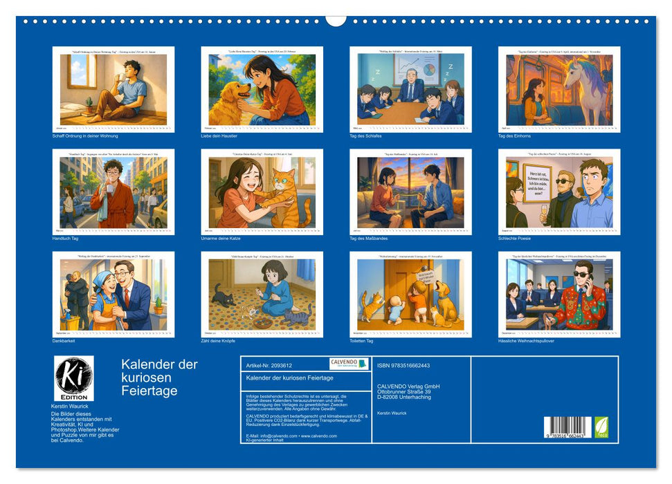 Kalender der kuriosen Feiertage (CALVENDO Wandkalender 2026)