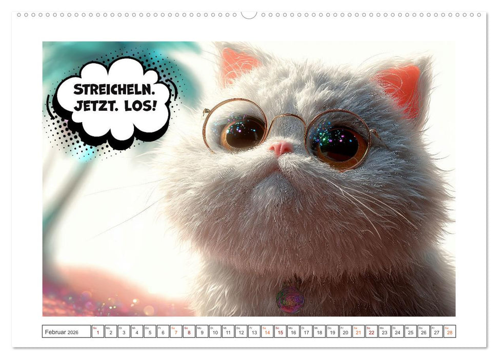 Katzenhumor im Blick (CALVENDO Wandkalender 2026)
