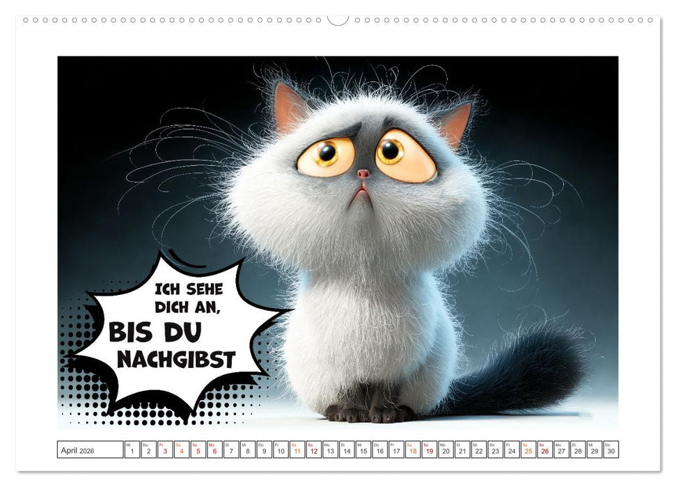 Katzenhumor im Blick (CALVENDO Wandkalender 2026)