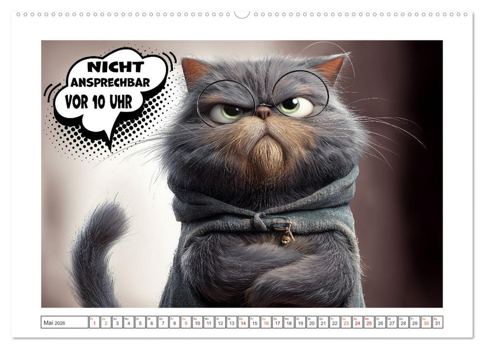 Katzenhumor im Blick (CALVENDO Wandkalender 2026)
