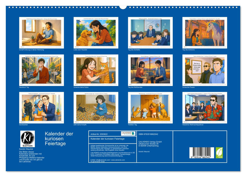 Kalender der kuriosen Feiertage (CALVENDO Premium Wandkalender 2026)
