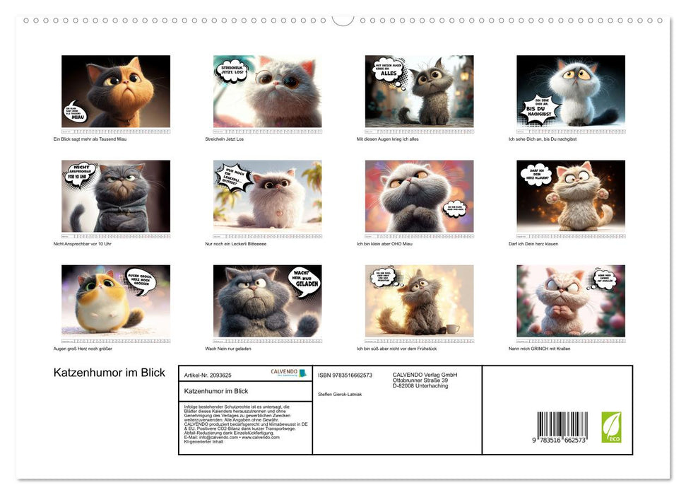 Katzenhumor im Blick (CALVENDO Premium Wandkalender 2026)