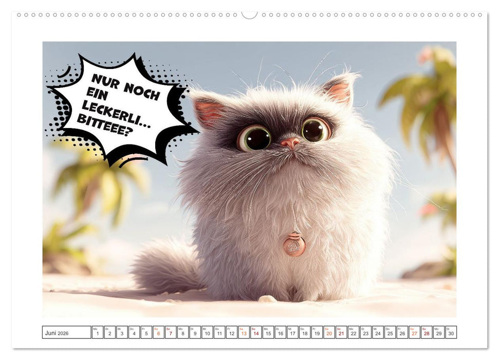 Katzenhumor im Blick (CALVENDO Premium Wandkalender 2026)