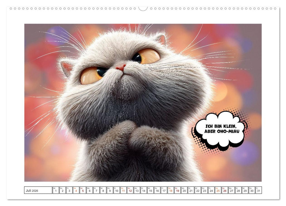 Katzenhumor im Blick (CALVENDO Premium Wandkalender 2026)