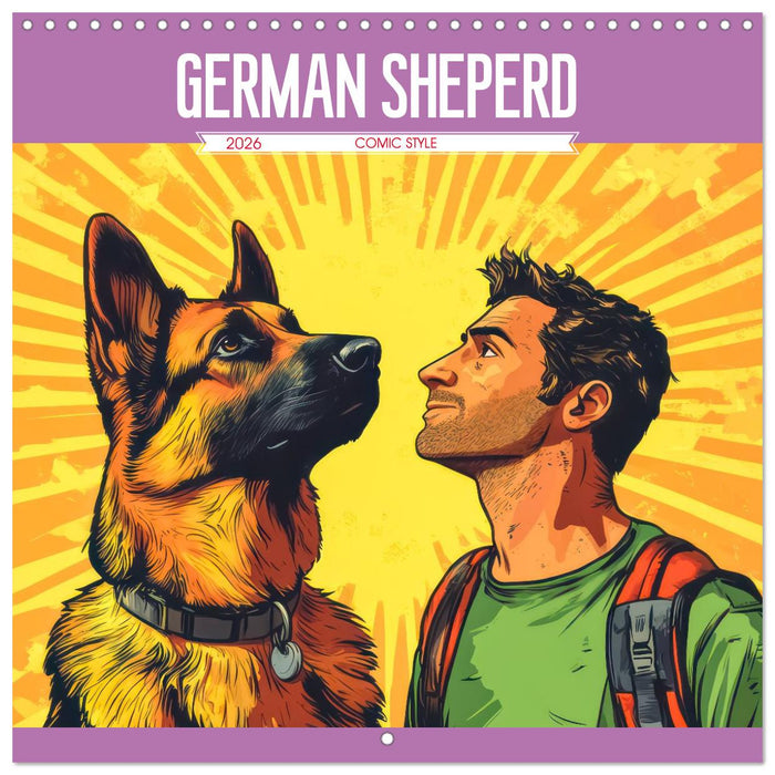 German Sheperd - Comic Style (CALVENDO Monthly Calendar 2026)