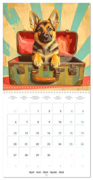 German Sheperd - Comic Style (CALVENDO Monthly Calendar 2026)