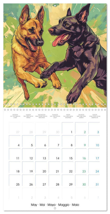 German Sheperd - Comic Style (CALVENDO Monthly Calendar 2026)