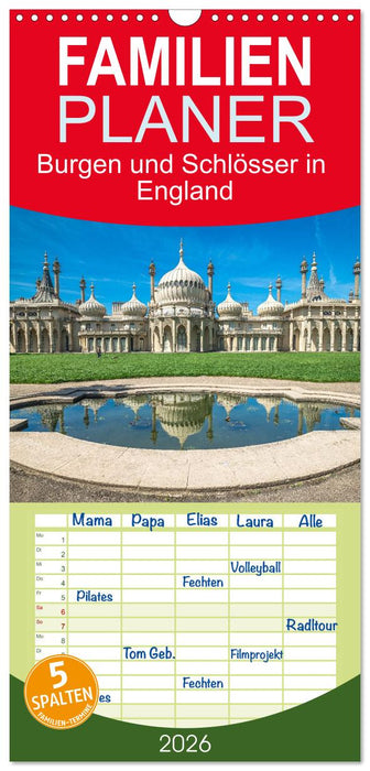 Burgen und Schlösser in England (CALVENDO Familienplaner 2026)