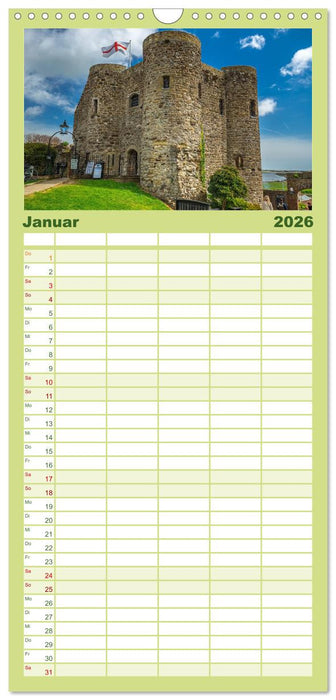 Burgen und Schlösser in England (CALVENDO Familienplaner 2026)